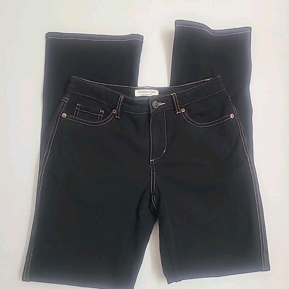 Womens Jeans Black Coldwater Creek 6P Straight Leg Natural Fit Mid Rise - Picture 1 of 11